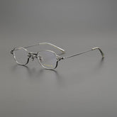 Reid Retro Rectangle Titanium Glasses Frame Rectangle Frames Southood Gun